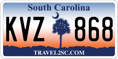 SC license plate KVZ868