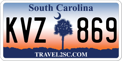 SC license plate KVZ869