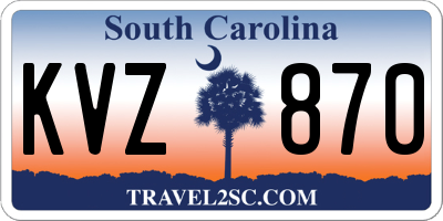 SC license plate KVZ870