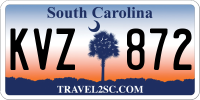 SC license plate KVZ872