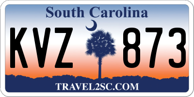 SC license plate KVZ873