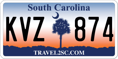 SC license plate KVZ874