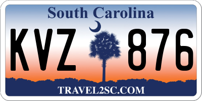 SC license plate KVZ876