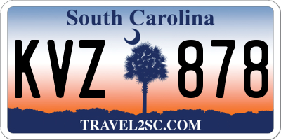 SC license plate KVZ878