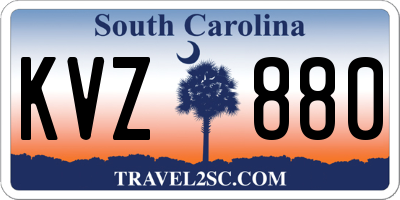 SC license plate KVZ880