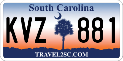 SC license plate KVZ881