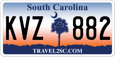SC license plate KVZ882