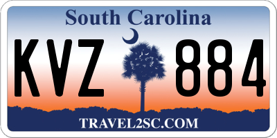 SC license plate KVZ884