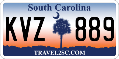 SC license plate KVZ889
