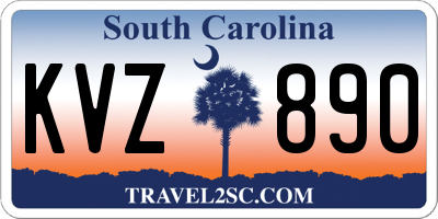 SC license plate KVZ890