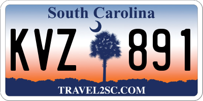 SC license plate KVZ891
