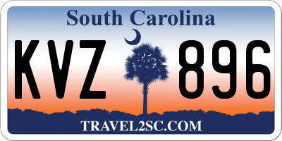 SC license plate KVZ896