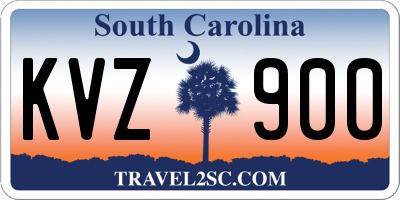 SC license plate KVZ900
