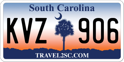 SC license plate KVZ906