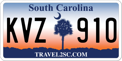 SC license plate KVZ910