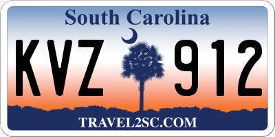 SC license plate KVZ912