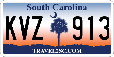 SC license plate KVZ913