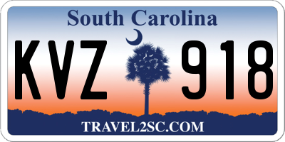 SC license plate KVZ918