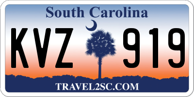 SC license plate KVZ919