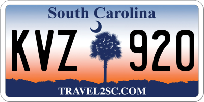 SC license plate KVZ920