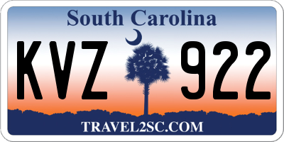 SC license plate KVZ922