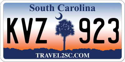 SC license plate KVZ923