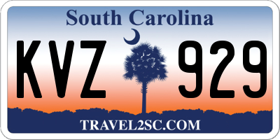 SC license plate KVZ929
