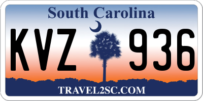 SC license plate KVZ936