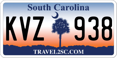SC license plate KVZ938