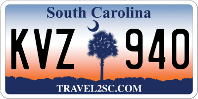 SC license plate KVZ940