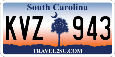 SC license plate KVZ943