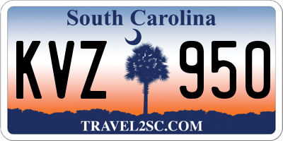 SC license plate KVZ950