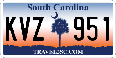 SC license plate KVZ951