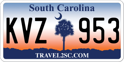 SC license plate KVZ953