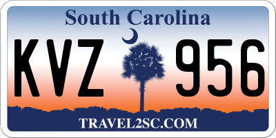 SC license plate KVZ956