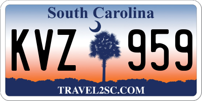 SC license plate KVZ959