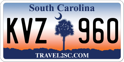 SC license plate KVZ960
