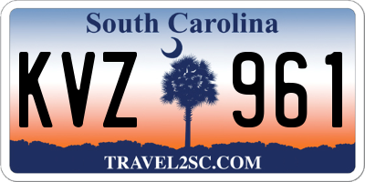 SC license plate KVZ961