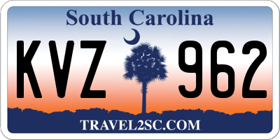 SC license plate KVZ962