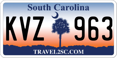 SC license plate KVZ963