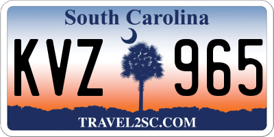 SC license plate KVZ965