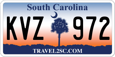 SC license plate KVZ972
