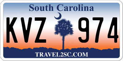 SC license plate KVZ974
