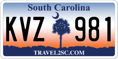 SC license plate KVZ981
