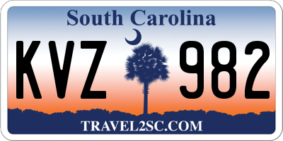 SC license plate KVZ982