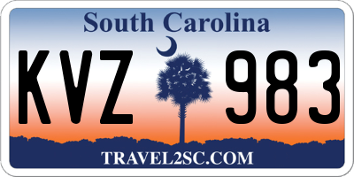 SC license plate KVZ983