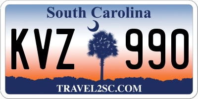 SC license plate KVZ990