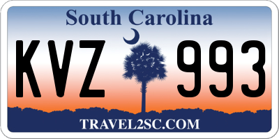 SC license plate KVZ993