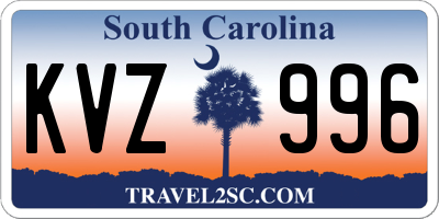 SC license plate KVZ996