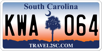SC license plate KWA064